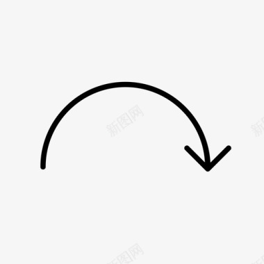 曲线箭头圆圆形图标图标