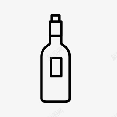 酒瓶酒精玻璃瓶图标图标