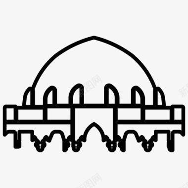 矢量阿拉伯伊斯兰图案阿拉伯建筑图标图标