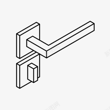 狮子把手门把手关回家图标图标