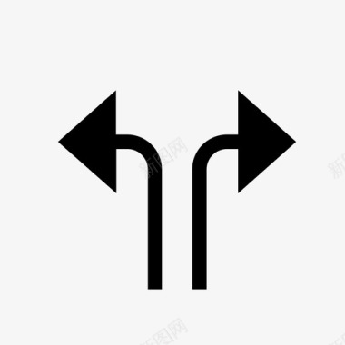 左拐右拐箭头交叉口图标图标