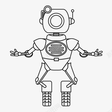 机器人守护者电子游戏图标图标