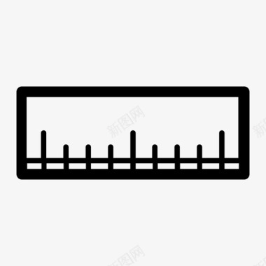尺子英寸刻度图标图标