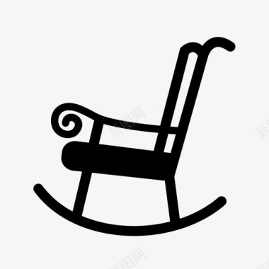 家具摇椅图标图标
