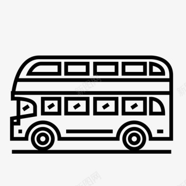 双层巴士巴士乘搭运输图标图标