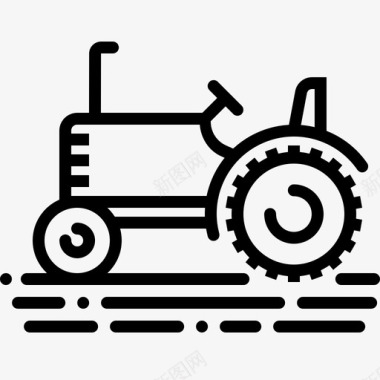 拖拉机农业车辆图标图标