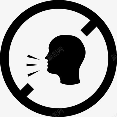 禁止说话不准说话禁止沉默图标图标