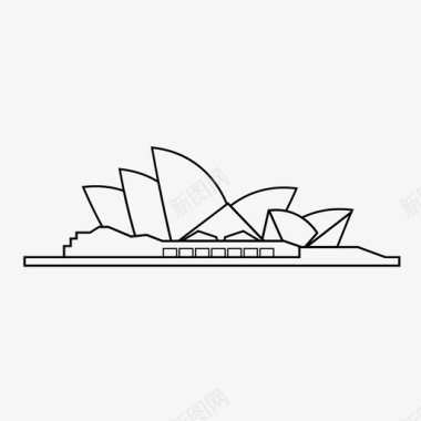 剧院悉尼歌剧院澳大利亚海港图标图标