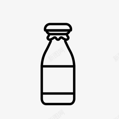 玻璃瓶牛奶食品饮料图标图标