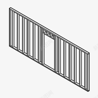 木工墙体结构建筑木工图标图标