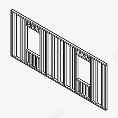 木工墙体结构建筑木工图标图标