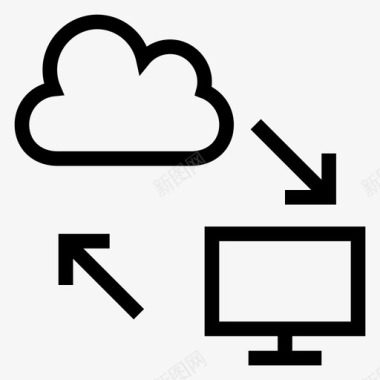 云到桌面计算网络图标图标