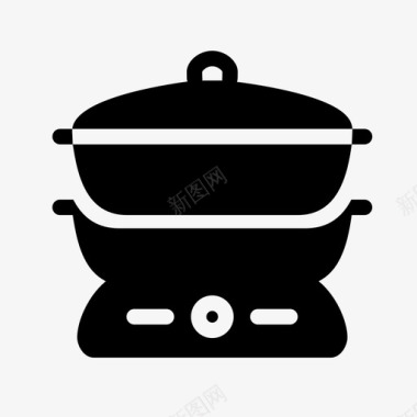 蒸锅炊事食品图标图标