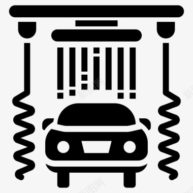 洗车清洁汽车服务标志图标图标