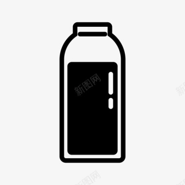 玻璃瓶牛奶瓶水瓶图标图标