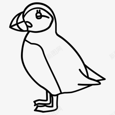 海雀大西洋鸟图标图标