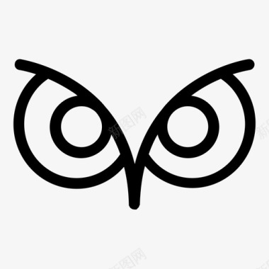 猫头鹰的眼睛动物动物的脸图标图标