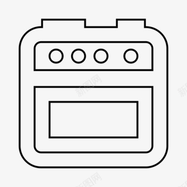 炊具电饭锅电烤箱图标图标