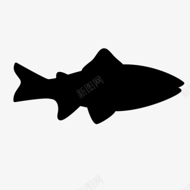 鳟鱼鱼鲑鱼图标图标