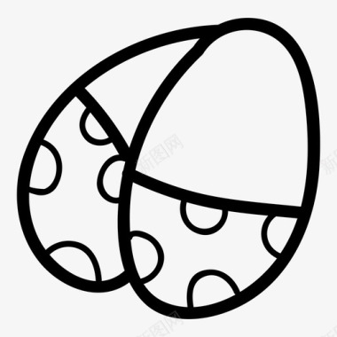 彩绘鸡蛋鸡蛋巧克力图标图标