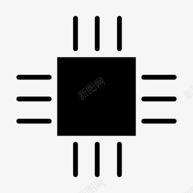 摄像头电子ICON微芯片控制it图标图标