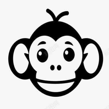 长尾巴猴子猴子动物表情符号图标图标