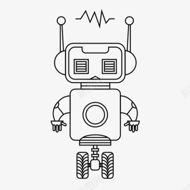 机器人收音机电子游戏图标图标