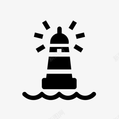 海水产品灯塔海上海上灯塔图标图标