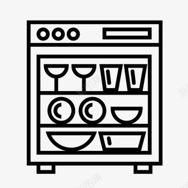 洗碗机家用电器电子产品图标图标