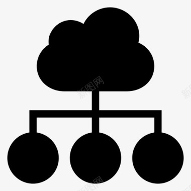 云网络计算连接图标图标