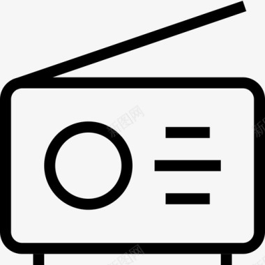 网格收音机旧收音机电台图标图标