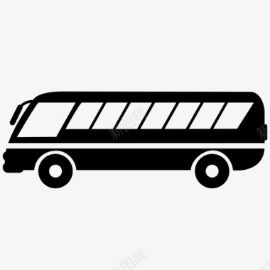 公共汽车大型车辆旅游图标图标