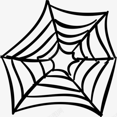 万圣节蜘蛛网万圣节手绘图标图标