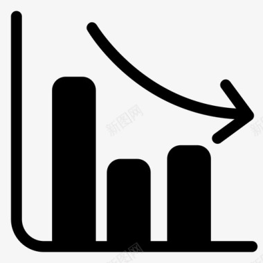 数据化分析免抠条形图分析递减图图标图标
