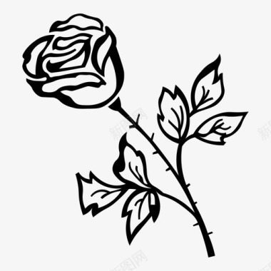 玫瑰花情人节图标图标