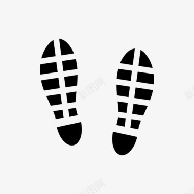 鞋印脚印鞋底图标图标