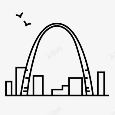 纪念碑方尖碑大门拱门建筑地标图标图标