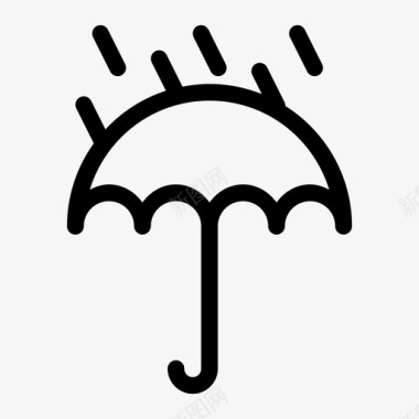 雨滴伞图标图标