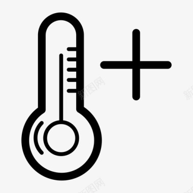 高温炎热温暖图标图标