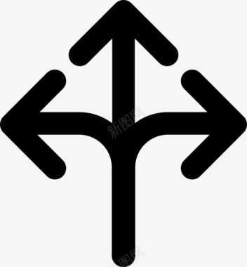 箭头十字路口道路图标图标