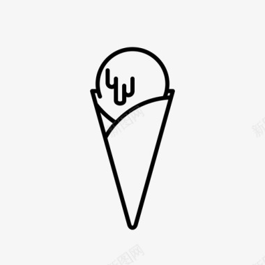 冰淇淋筒假日夏天图标图标