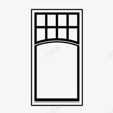 玻璃窗设计窗口框架玻璃窗图标图标