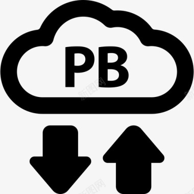 带上下箭头的PB云界面云计算2图标图标