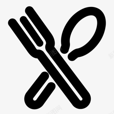 食品和餐厅餐厅吃饭叉子图标图标