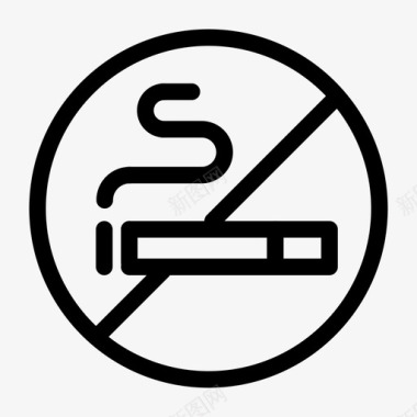戒烟成瘾停止图标图标