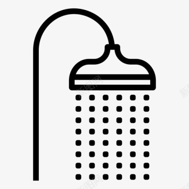 淋浴淋浴喷头浴室图标图标