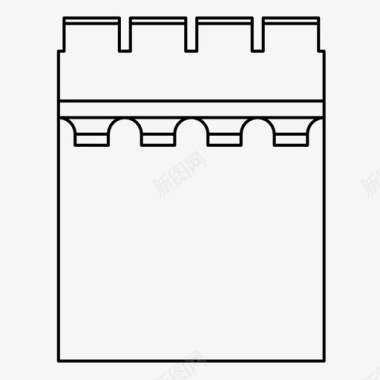 精神堡垒设计墙片建筑城堡图案图标图标