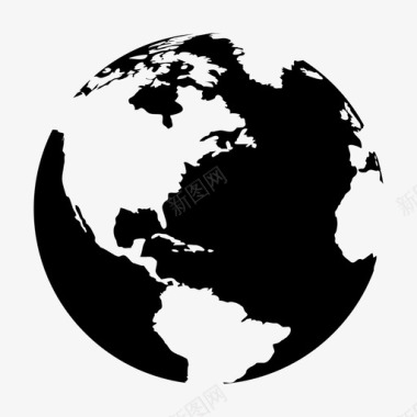 世界地球球体图标图标