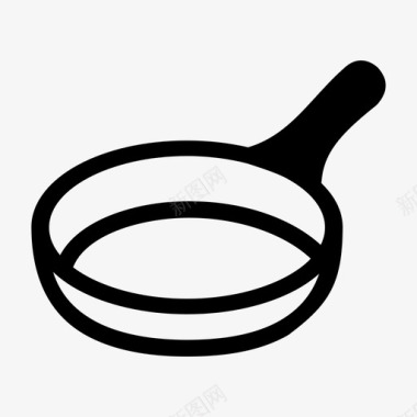平底锅具平底锅烹饪煎锅图标图标