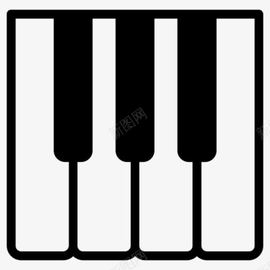 钢琴键键盘图标图标